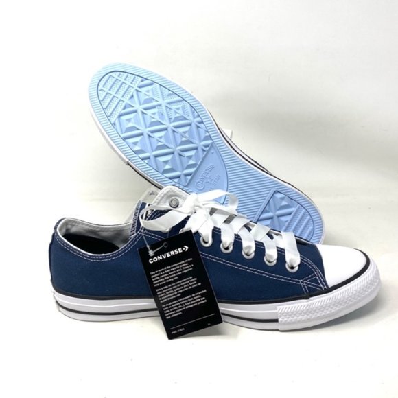 Converse Ctas Low Top White Blue Wedding Canvas Men Sneakers Custom 171213C-BUWH - Picture 7 of 10